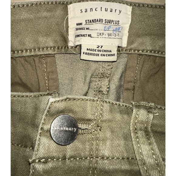 Sanctuary Standard Surplus Utility Pants Women’s 27 Beige Zip Ankle Stretch - Picture 3 of 9